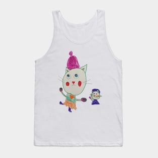 Cats Waving Tank Top